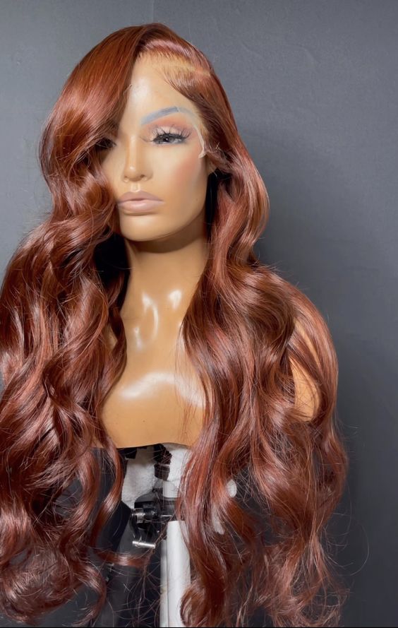 Dark Red 99j Color Lace Wig Straight/Body