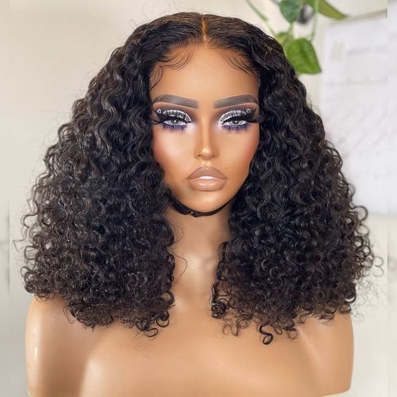 Curly  Lace Frontal Bob Wig