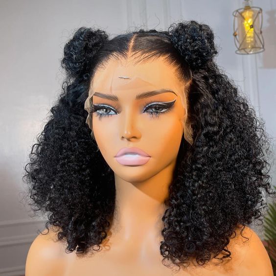 Curly  Lace Frontal Bob Wig