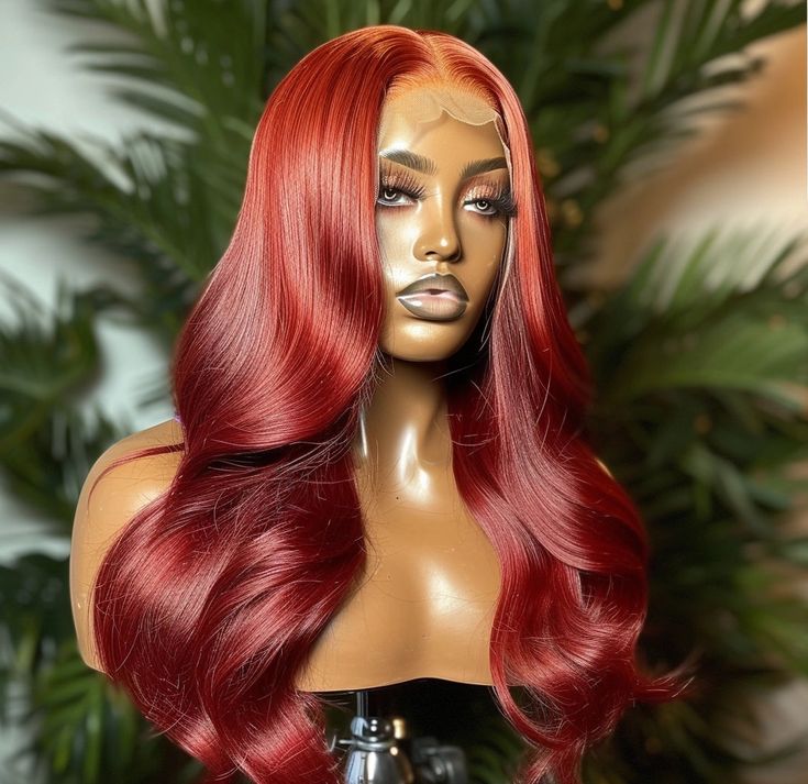 Dark Red 99j Color Lace Wig Straight/Body