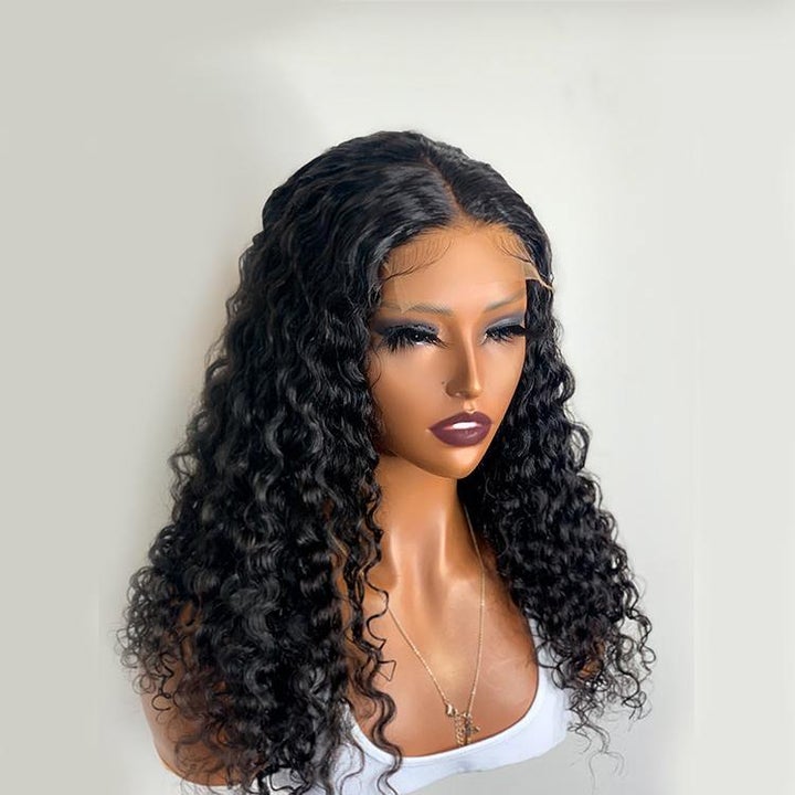 Curly Hair 4x4 HD Closure Wig 180% Density