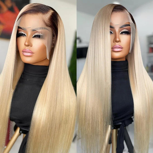 13x4 Transparent Lace Frontal 1b/613 Wig Long Color Wig