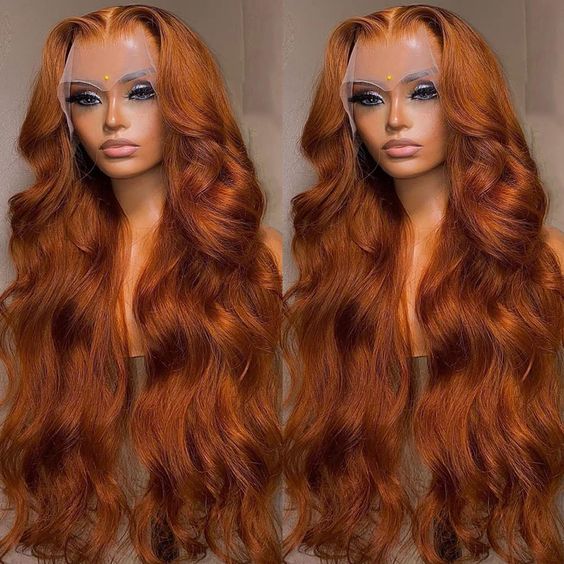 Orange Lace Wig Straight/Body/Deep/Water