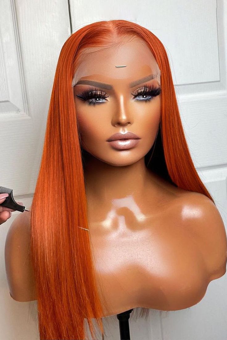 Orange Lace Wig Straight/Body/Deep/Water